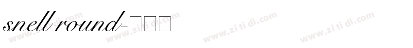 snell round字体转换
